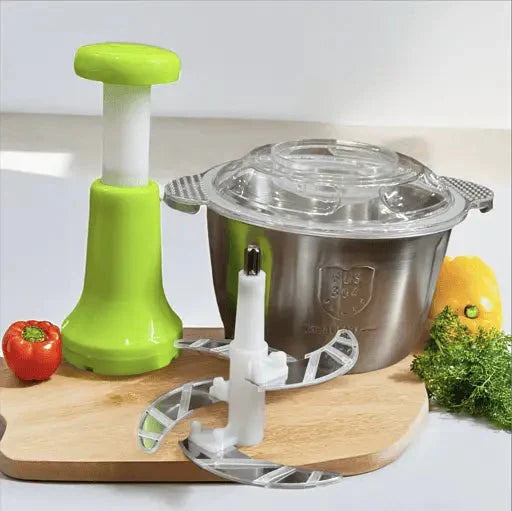 Stainless Steel Push Chopper 2L Manual Food Chopper